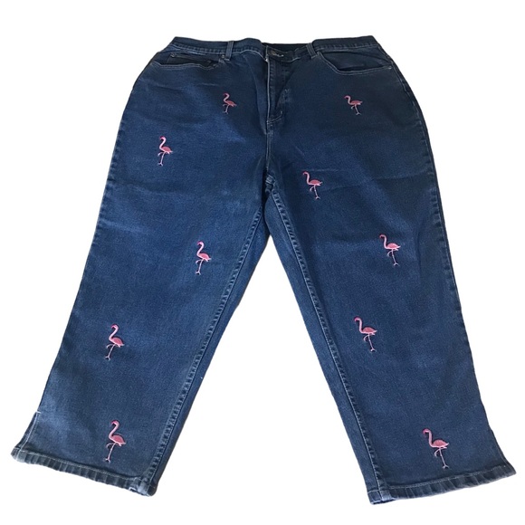 Quacker Factory Denim - Quacker Factory Denim Jeans Flamingo 18W NWT